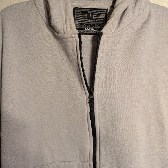 Jordan Craig Men's Gray Zip-Up Hoodie size large pre-owned - Picture 5 of 15